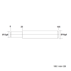 180.1-AA-126 - Brush Shaft Ø16